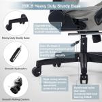 Blue Whale Gaming Chair with Lumbar Support and Footrest