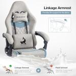 Blue Whale Gaming Chair with Lumbar Support and Footrest