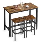VASAGLE Industrial Bar Table Set with Stools