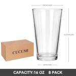 Set of 8 16oz Beer Pint Glasses