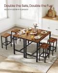 VASAGLE Industrial Bar Table Set with Stools