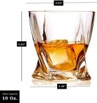 Set of 6 Crystal Whiskey Glasses for Spirits