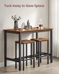 VASAGLE Industrial Bar Table Set with Stools