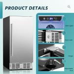 15-Inch Beverage Refrigerator with Stainless Steel Door