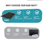Rubber Bar Mat for Home, Coffee, and Cocktails