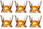 Set of 6 Crystal Whiskey Glasses for Spirits