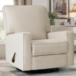 Beige Swivel Rocker Recliner Chair for Comfort