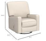 Beige Swivel Rocker Recliner Chair for Comfort