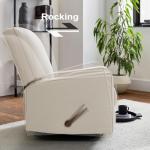 Beige Swivel Rocker Recliner Chair for Comfort