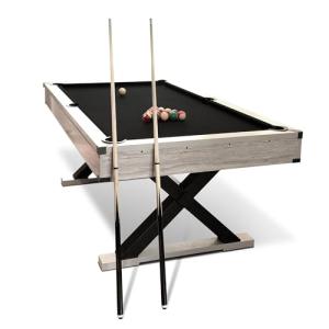 7 FT Rustic Grey Pool Table with Accessories