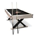 7 FT Rustic Grey Pool Table with Accessories