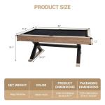 7 FT Rustic Grey Pool Table with Accessories