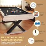 7 FT Rustic Grey Pool Table with Accessories