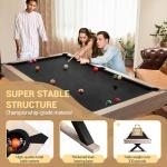7 FT Rustic Grey Pool Table with Accessories