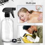 16oz Glass Spray Bottles with Labels - 3 Pack