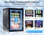 LUXOAK 60" Coffee Bar Cabinet with Mini Fridge