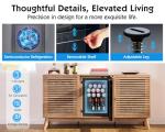 LUXOAK 60" Coffee Bar Cabinet with Mini Fridge