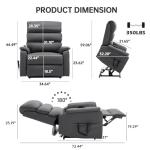 EZZUP Heat & Massage Lay Flat Recliner Chair
