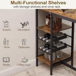 VECELO 3-Piece Bar Table and Chair Set