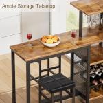 VECELO 3-Piece Bar Table and Chair Set