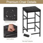 VECELO 3-Piece Bar Table and Chair Set
