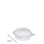 5-Inch Clear Hinged Dart Container, Case of 500