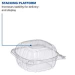 5-Inch Clear Hinged Dart Container, Case of 500