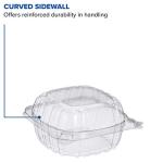 5-Inch Clear Hinged Dart Container, Case of 500