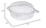 5-Inch Clear Hinged Dart Container, Case of 500