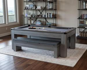 Rocky Mountain Nights 7ft Pool Table with Benches