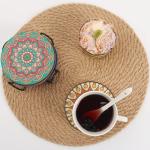 Colorful Cork Coasters Set with Holder