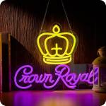 Crown Neon Beer Sign for Man Cave Decor