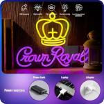 Crown Neon Beer Sign for Man Cave Decor