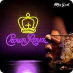 Crown Neon Beer Sign for Man Cave Decor