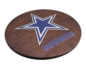 Dallas Cowboys 18” Wooden Lazy Susan - Game Day Decor