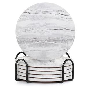 Marble Style Absorbent Coaster Set of 6