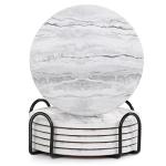 Marble Style Absorbent Coaster Set of 6