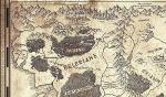 Middle Earth Silmarillion Map Fantasy Wall Art