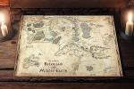 Middle Earth Silmarillion Map Fantasy Wall Art