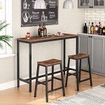 Set of 2 Rustic Brown Saddle Bar Stools