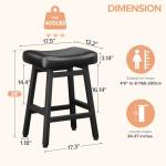 Set of 2 Black Counter Height Bar Stools