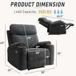 Soft Fabric Electric Recliner Chair with Cup Holders