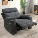 Soft Fabric Electric Recliner Chair with Cup Holders