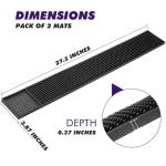 WowDay Non-Slip Rubber Bar Mats - 2 Pack