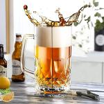 Set of 2 Tall Beer Stein Mugs