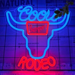 Dimmable Cowboy Neon Beer Sign for Man Cave