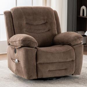 Power Swivel Rocker Recliner with Massage & Heat
