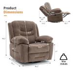 Power Swivel Rocker Recliner with Massage & Heat