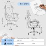 Ergonomic Gaming Chair with Footrest and Mesh Back