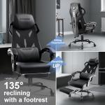 Ergonomic Gaming Chair with Footrest and Mesh Back